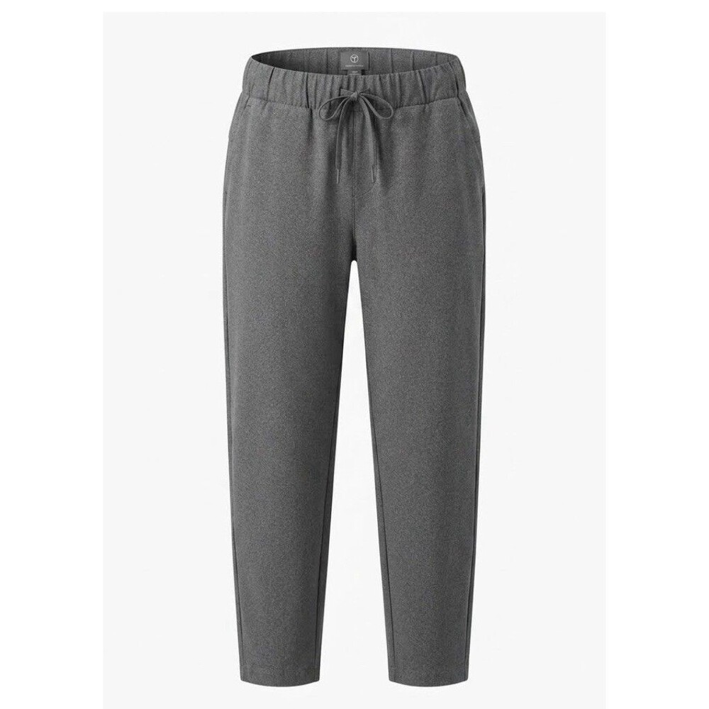 T by Talbots women Gray Jogger Pants Large Stretch Travel Athleisure Casual EUC